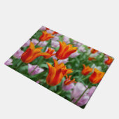 Heldere oranje tulpen in het park deurmat (Schuin)