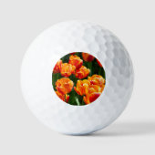Heldere oranje tulpen in het park golfballen (Voorkant)