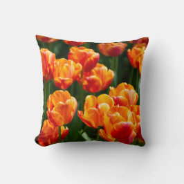 Heldere oranje tulpen in het park kussen