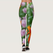 Heldere oranje tulpen in het park leggings (Achterkant)