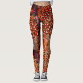 Heldere Oranje veer leggings (Voorkant)
