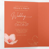 Heldere oranje Verona zonsondergang complete bruil Drieluik Kaart (Binnenzijde eerst)