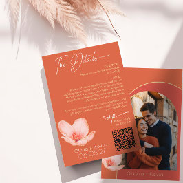 Heldere oranje Verona zonsondergang gebogen Fotode Informatiekaartje