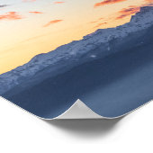 Heldere oranje wolken boven Triglav, Slovenië Poster (Hoek)