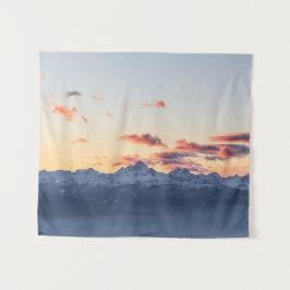 Heldere oranje wolken boven Triglav, Slovenië Wandkleed