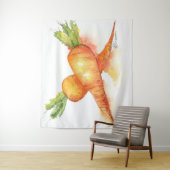 Heldere oranje wortel wandkleed (In situ)