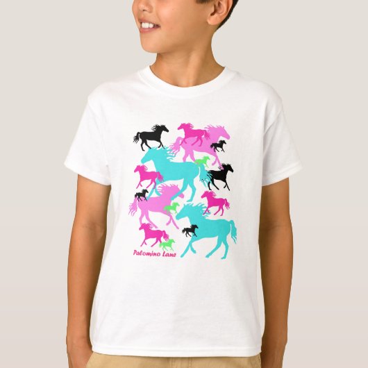 Heldere paarden t-shirt (Voorkant)