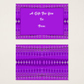 Heldere Paarse Gift labels Visitekaartjes (Voorkant /achterkant)