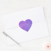 Heldere Paarse glitter - glanzend, schitterend Hart Sticker (Envelop)