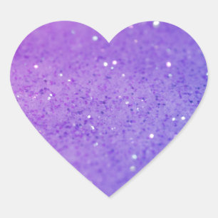 Heldere Paarse glitter - glanzend, schitterend Hart Sticker