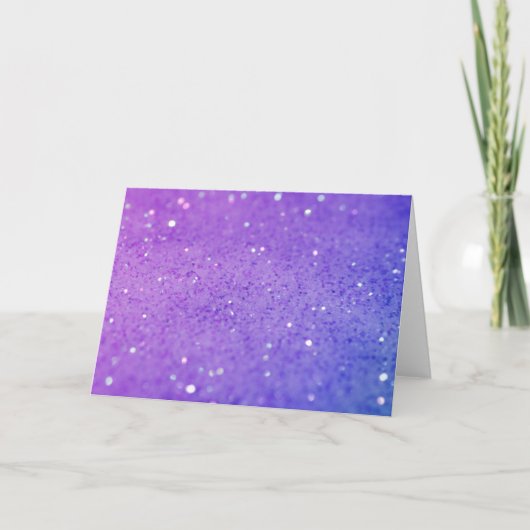 Heldere Paarse glitter - glanzend, schitterend Kaart (Voorkant)