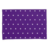 Heldere Paarse kleine witte polka stippen Kussensloop (Voorkant-Rechts)