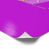 Heldere Paarse kleurrijke bloemen in een Mok Poste Perfect Poster (Hoek)