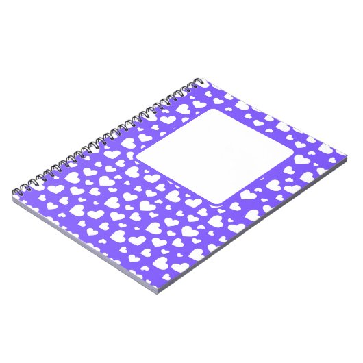 HELDERE PAARSE MET WITTE VALENTIJN LIEFDE HARTEN NOTITIEBOEK (Linkerzijde)