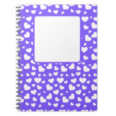 HELDERE PAARSE MET WITTE VALENTIJN LIEFDE HARTEN NOTITIEBOEK (Voorkant)