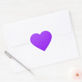 Heldere Paarse Neon Trendy-kleuren Hart Sticker (Envelop)