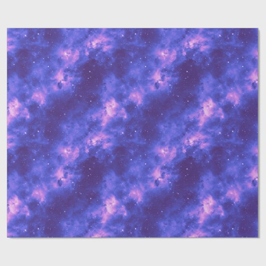 Heldere Paarse Nevel Nacht Hemel Buitenruimte Cadeaupapier (Vlak)