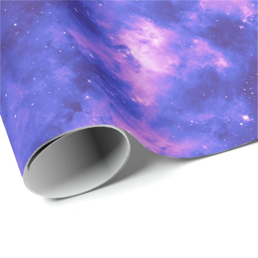 Heldere Paarse Nevel Nacht Hemel Buitenruimte Cadeaupapier (Rol Hoek)