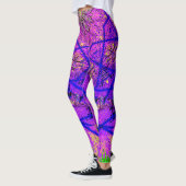 Heldere Paarse patronen Leggings (Links)
