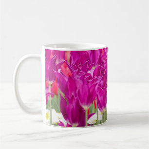 Heldere Paarse roze posies Koffiemok