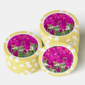Heldere Paarse roze posies Poker Chips (Opstapeling)