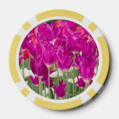 Heldere Paarse roze posies Poker Chips (Achterkant)