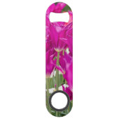 Heldere Paarse roze posies Speed Flessenopener (Achterkant)