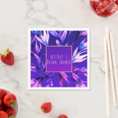 Heldere Paarse Waterverf Botanische Glam Elegant Servetten (Insitu)