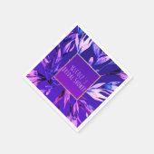 Heldere Paarse Waterverf Botanische Glam Elegant Servetten (Hoek)