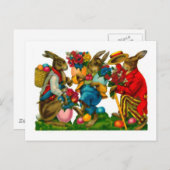 Heldere paasbundels  feestdagenkaart (Voorkant / Achterkant)