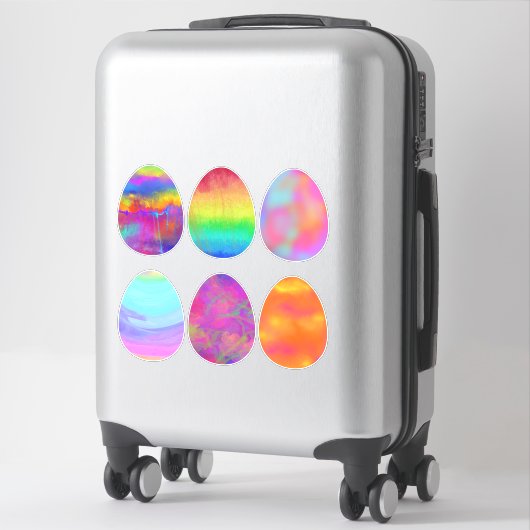 Heldere paaseieren sticker (Koffer)