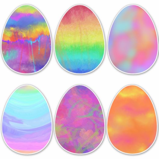 Heldere paaseieren sticker (Voorkant)