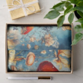 Heldere  paddenstoel retro geïnspireerd tissuepapier (Geschenk)