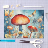 Heldere  paddenstoel retro geïnspireerd tissuepapier (Craft)