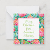 Heldere Palm Beach Kerst Ornamenten Behuizing Notitiekaartje (Voorkant)