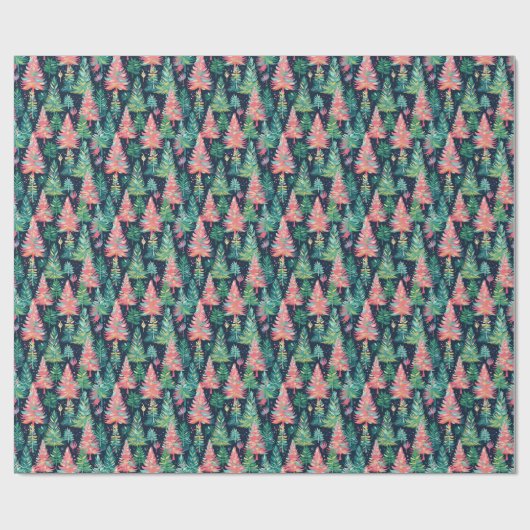 Heldere Palm Beach Kerstbomen Cadeaupapier (Vlak)