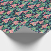 Heldere Palm Beach Kerstbomen Cadeaupapier (Hoek)