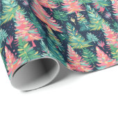 Heldere Palm Beach Kerstbomen Cadeaupapier (Rol Hoek)