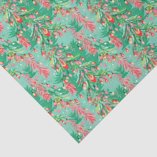 Heldere Palm Beach Kerstbomen en Lichten Tissuepapier (Detail)