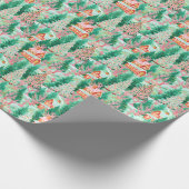 Heldere Palm Beach Kerstmis peperkoek huizen Cadeaupapier (Hoek)