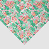 Heldere Palm Beach Kerstmis peperkoek huizen Tissuepapier (Detail)