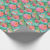 Heldere Palm Beach Kerstversieringen Cadeaupapier (Hoek)