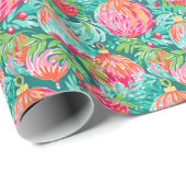 Heldere Palm Beach Kerstversieringen Cadeaupapier (Rol Hoek)