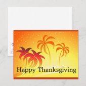 Heldere palmbomen Happy Thanksgiving Briefkaart (Voorkant / Achterkant)