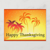 Heldere palmbomen Happy Thanksgiving Briefkaart (Voorkant)