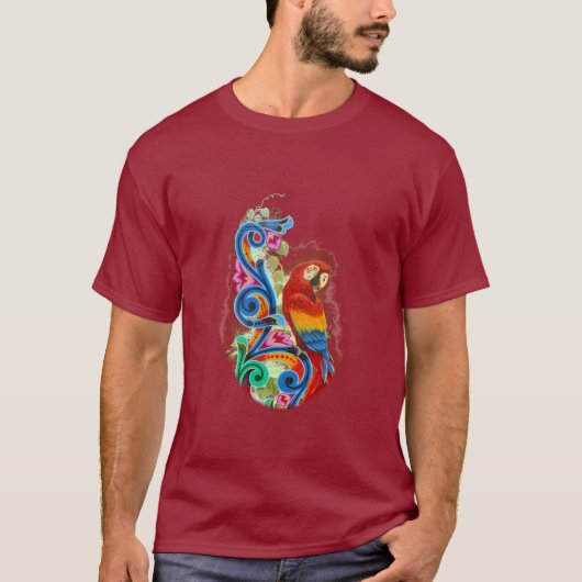 heldere papegaai t-shirt (Voorkant)