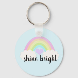 Heldere pasta-Waterverf regenboog Sleutelhanger