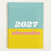 Heldere Pastel Kleurblok 2027 Gepersonaliseerd Planner (Voorkant)