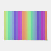 Heldere Pastel Rainbow Stripe Deur Mat (Voorkant)