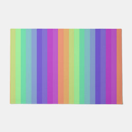 Heldere Pastel Rainbow Stripe Deur Mat